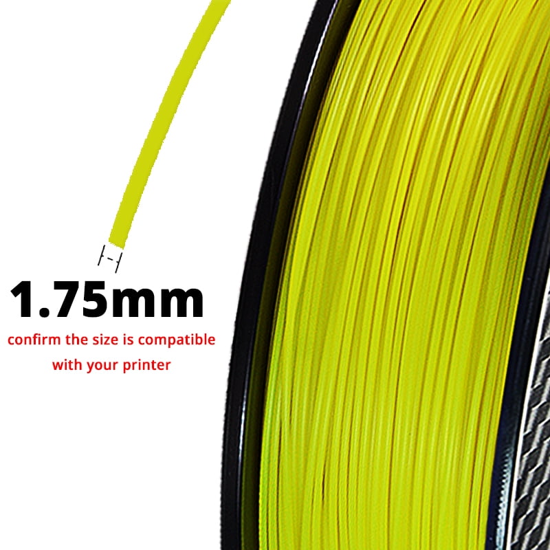 3D Printer PLA Filament Glow in the Dark Yellow Color Plastic Filament for 3D Printer 1.75mm 1KG Spool