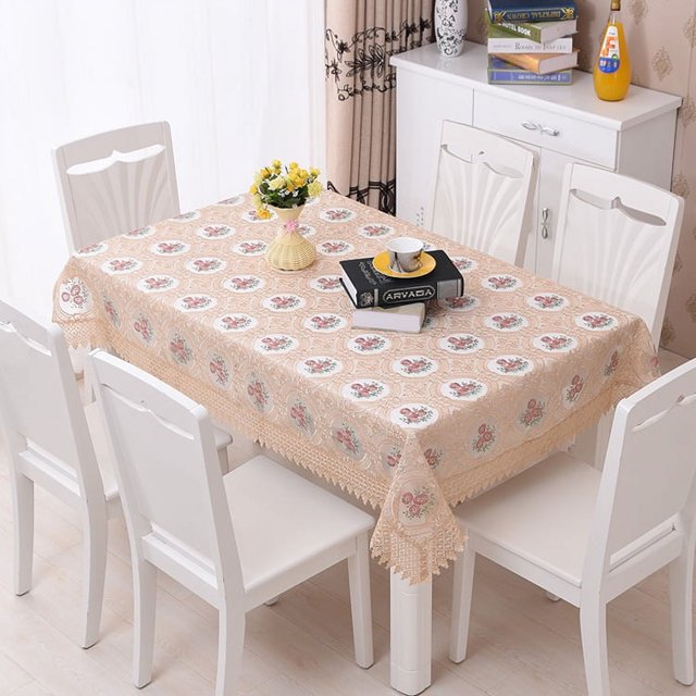Grande Nappe Ronde Tricolore Nouvelle Nappe Chinoise Multicolore Optionnelle en Dentelle pour Table à Manger Nappe de Table Basse Nappe de Coiffeuse