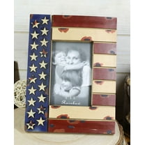 Patriotic USA Flag Star Spangled Banner Veteran Memorial 4"X6" Picture Frame