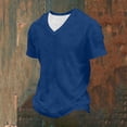 thumbnail image 5 of Wlynlyn Mens T-Shirts Short Sleeve Casual V-Neck Business Casual Wear Tops Soft Textured Knit Summer Basic Tee Shirt, 5 of 8
