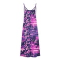 thumbnail image 5 of Sun Dress Plus Size Summer Dresses For Women Print Sleeveless Round Neck Dress Casual Long Dresses D Multicolor XL, 5 of 5