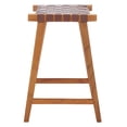 thumbnail image 6 of SAFAVIEH Abreu Rectangle Backless Counter Stool, Cognac/Nautral, 6 of 11