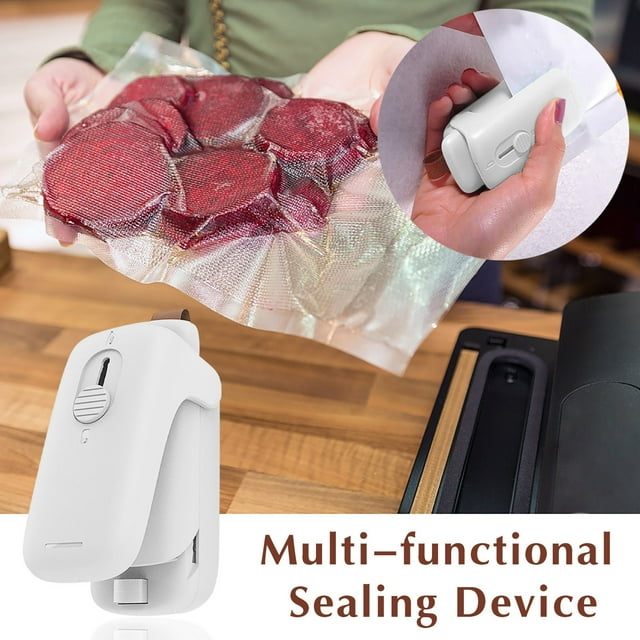 LSLJS Portable Household Quick-Sealing Sealer Small Express Food Packaging Bag Mini Manual Sliding Cover Sealer, Sealing Machine