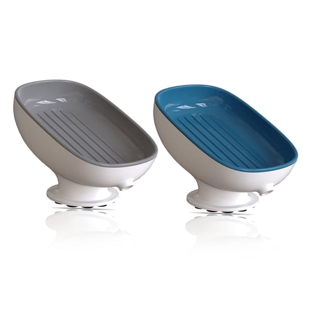 Soporte para jabón de baño, 2 uds., No requiere perforación, estante para caja de jabón, estante de almacenamiento, soporte para jabón con ventosa para escurrir el baño