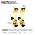 thumbnail image 2 of Bingfone Compression Socks for Women and Men Long Socks for Running Athletic Cycling Nurse- Sunflowers On A Yellow Background, 2 of 6