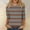 Gray, variant on LYEAA Womens 3/4 Length Sleeve Tees Crew Neck 3/4 Sleeve T-shirt Fashion Striped Tees Loose Soft Comfortable Blouse Dressy Casual Breathable Trendy Clothing Brown M