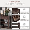 thumbnail image 4 of MODERNLUXE 50" Console Table,Retro Storage Sofa Table with 3 Drawers, Open Shelves and Wood Frame for Living Room,Espresso, 4 of 7