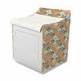 thumbnail image 2 of Art Deco Washer Cover, Modernized Middle Eastern Tile Mandala Motif Built-in Fish Scale Pattern, Washroom Decor with Dust Protection, 29" x 28" x 40", Multicolor, by Ambesonne, 2 of 3