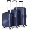 thumbnail image 1 of HIKOLAYAE Upright Luggage with 8-Wheel Spinner in Azure Blue, 3 Piece - TSA Compliant, 1 of 3