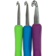 Simplicity Boye Ergo Aluminum Crochet Hooks, Sizes J, K, N Multicolor