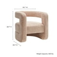thumbnail image 3 of Accent Chair, Brown, Fabric, Living Room Lounge Cafe Lobby Hospitality Restaurant, Modern Contemporary, HB37371, 3 of 9