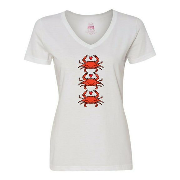 Inktastic Crab Lover Women's V-Neck T-Shirt