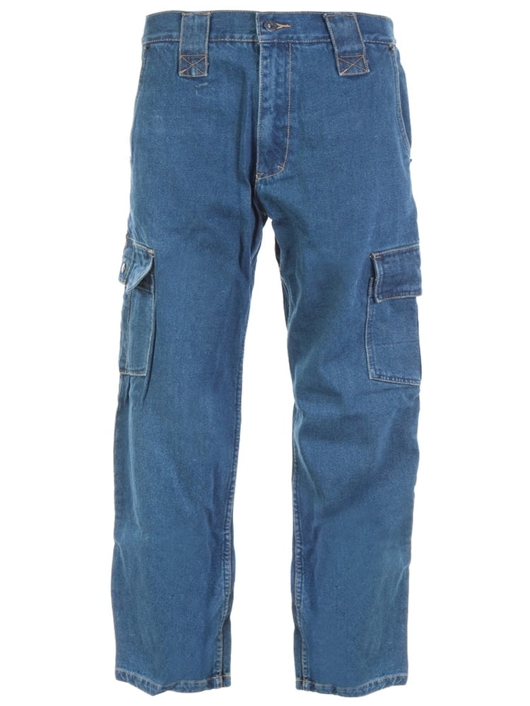 mens blue jean cargo pants