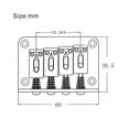 thumbnail image 3 of Puente de instrumentos 4 cuerda fija duro-cola Colilla Puente Conjunto eléctrico para Ukelele Plata Romacci Puente de instrumentos, 3 of 6