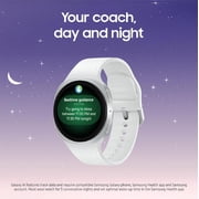 Samsung Galaxy Watch8 44mm Bluetooth Smart Watch, International Version, Silver, White Band
