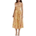 thumbnail image 1 of Gupgi Robe Bohème à Fleurs pour Femme à Bretelles Spaghetti, Robe Longue Évasée, Robe de Plage, 1 of 6