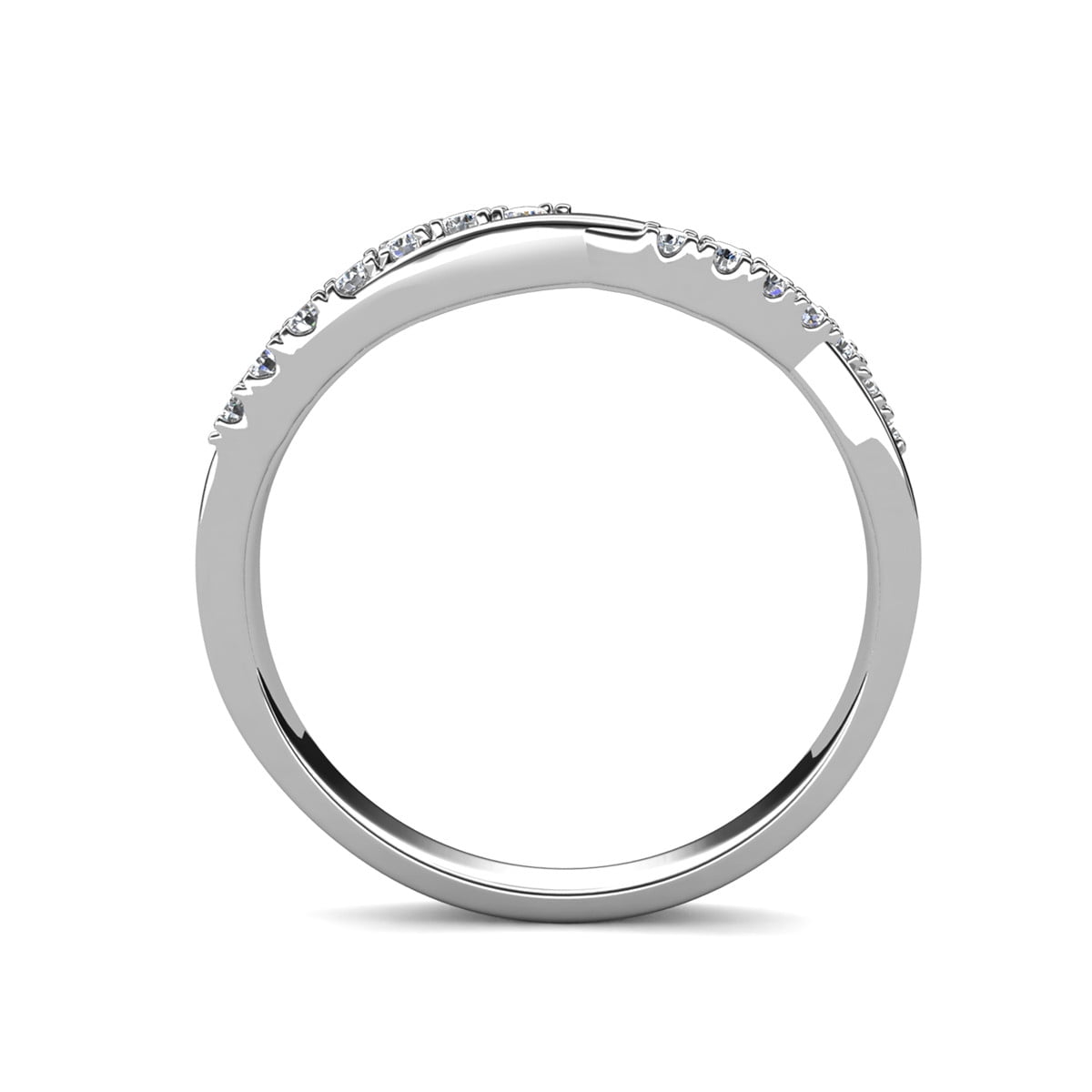 Moissanite by Cate & Chloe Avery 925 Sterling Silver Promise Ring 0.21TCW for Women, Gift for Her