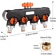 thumbnail image 2 of Distribuidor de riego de 4 vías - Distribuidor de agua de 3/4" y 1/2" con válvula de grifo para conectar dos dispositivos simultáneamente, flujo de agua ajustable, adaptador para regar el jardín, 2 of 5