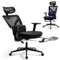 thumbnail image 1 of GloryStar Adjustable High-Back Mesh Chair, Ergonomic Rolling Desk Chair with Lumbar Support, 3D Armrests and Headrest, 1 of 9