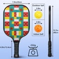 thumbnail image 3 of Pickleball Paddles Set,Pioneer Flower Floral Print Pattern Fiberglass Surface Pickleball Racket Set with 2 Indoor Outdoor Pickleball Balls and Pickleball Bag,Pickle-ball Equipment, 3 of 6
