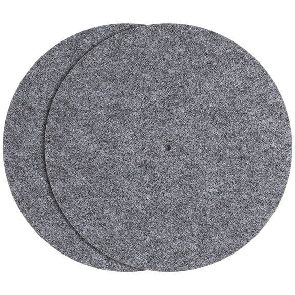 FRCOLOR 2 Pcs Record Felt Mats Turntable Platter Mat Slip Mat Felt Turntable Mat Anti-Vibration Pad Improves Sound & Performance For Record Players