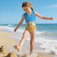 thumbnail image 4 of Shadoumai Girls Swimsuit One Piece Size 6 Front Criss Cross Tankini for Girls Quick Drying Color Block Bathing Suit for Girls Summer Girl's Swimwear Adjustable Wide Straps, 4 of 5