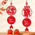thumbnail image 4 of Injueey Decoración decorativa de Año Nuevo para atraer riqueza, Feng Shui, borla colgante roja, dragón, materiales de forma única, Asy, Kits de decoración para fiestas dos, 4 of 6