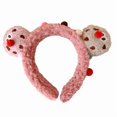 thumbnail image 3 of Cute 3D Cartoon Cookie Headband Makeup Hair Hoop Fuzzy Furry Plush Hairband Hair Accessories Photo Props for Women Girls, 3 of 11