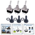 thumbnail image 2 of Chendee 3 Pcs Two Way Switch, Toggle Switch 12V 25A 2 Pin Switch With Waterproof Cover, 2 of 9