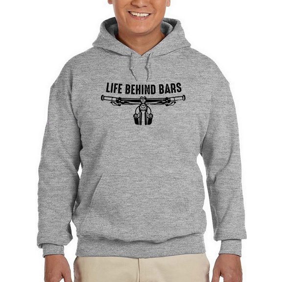Life Behind Bars Slogan Hoodie Men -GoatDeals Designs, Male XX-Large
