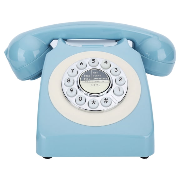 Teléfono con cable, teléfono fijo para oficina en casa, teléfono fijo con dial redondo, teléfono fijo para oficina en casa, máxima comodidad