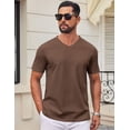 thumbnail image 5 of COOFANDY Mens V Neck T Shirts Cotton Short Sleeve Casual Summer Shirts Basic T Shirt, 5 of 6