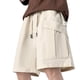 thumbnail image 1 of pstuiky Pantalones cortos deportivos para hombre, Pantalones cortos casuales de moda para hombre, de color sólido, con bolsillos tipo cargo y cintura elástica Pantalones cortos deportivos para hombre, 1 of 4