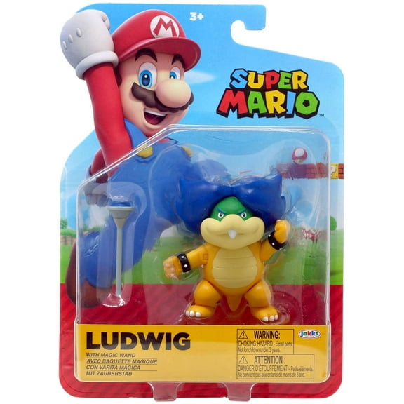 Nintendo 4" Action Figure Ludwig Von Koopa with Wand Accessory for Child Ages 3 
