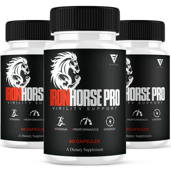 (3 Pack) Iron Horse Premium Performance Supplement, IronHorse Pro (180 Capsules)