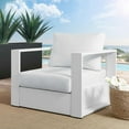 thumbnail image 3 of Modway Tahoe Modern Fabric/Aluminum Outdoor Armchair in White, 3 of 8