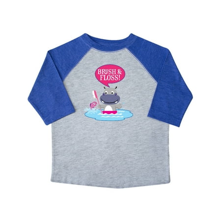 

Inktastic Dental Hygiene Brush and Floss Gift Toddler Toddler Girl T-Shirt