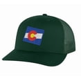 thumbnail image 6 of Colorado Trucker Hat - Embroidered State Flag Patriotic Mesh Snapback Cap - Centennial State Pride (Black), 6 of 9