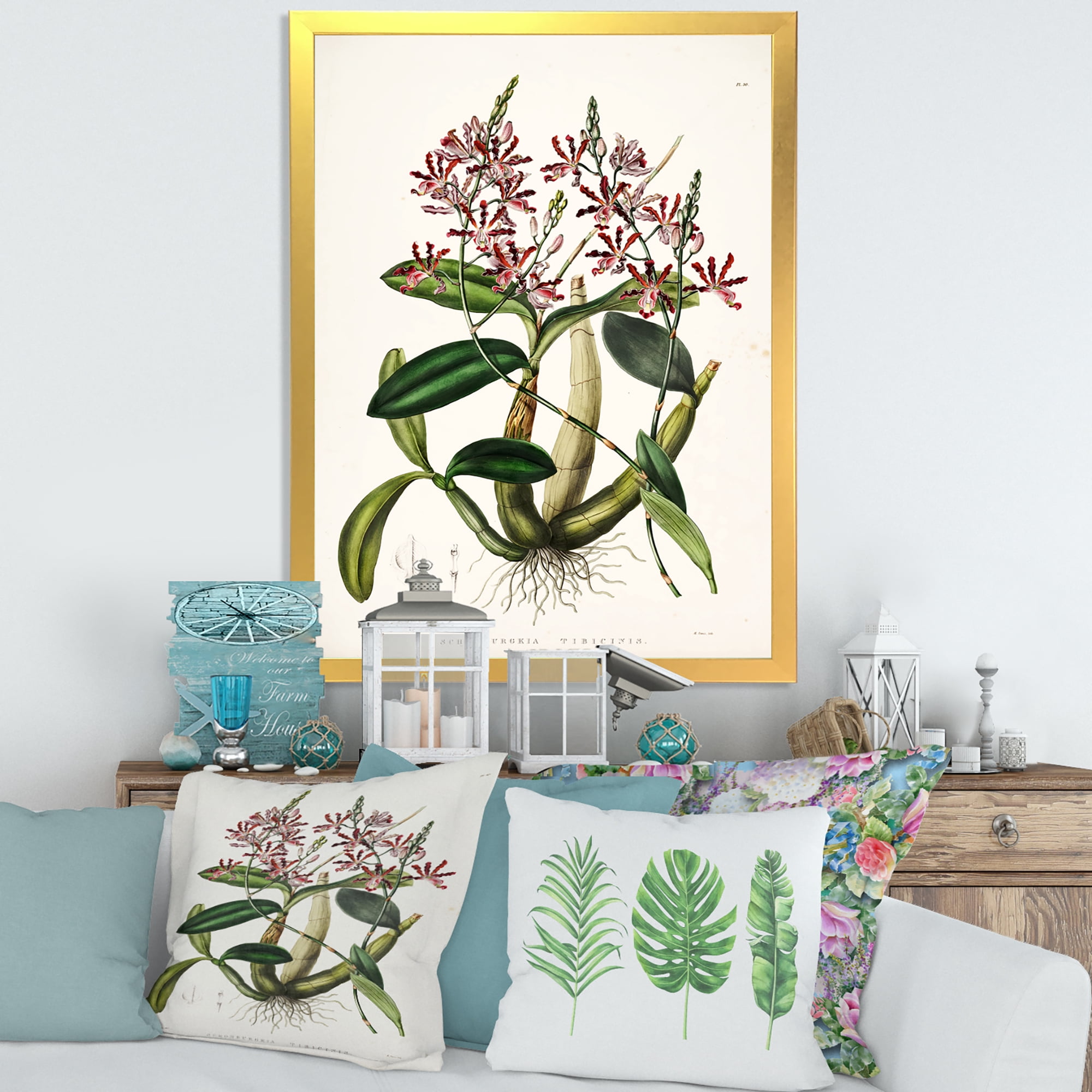 Designart 'Ancient Plant Life VII' Traditional Framed Art Print