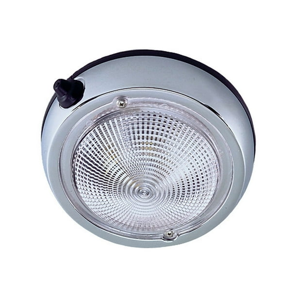 Perko Chrome Plated Zinc 12V Surface Mount Dome Light