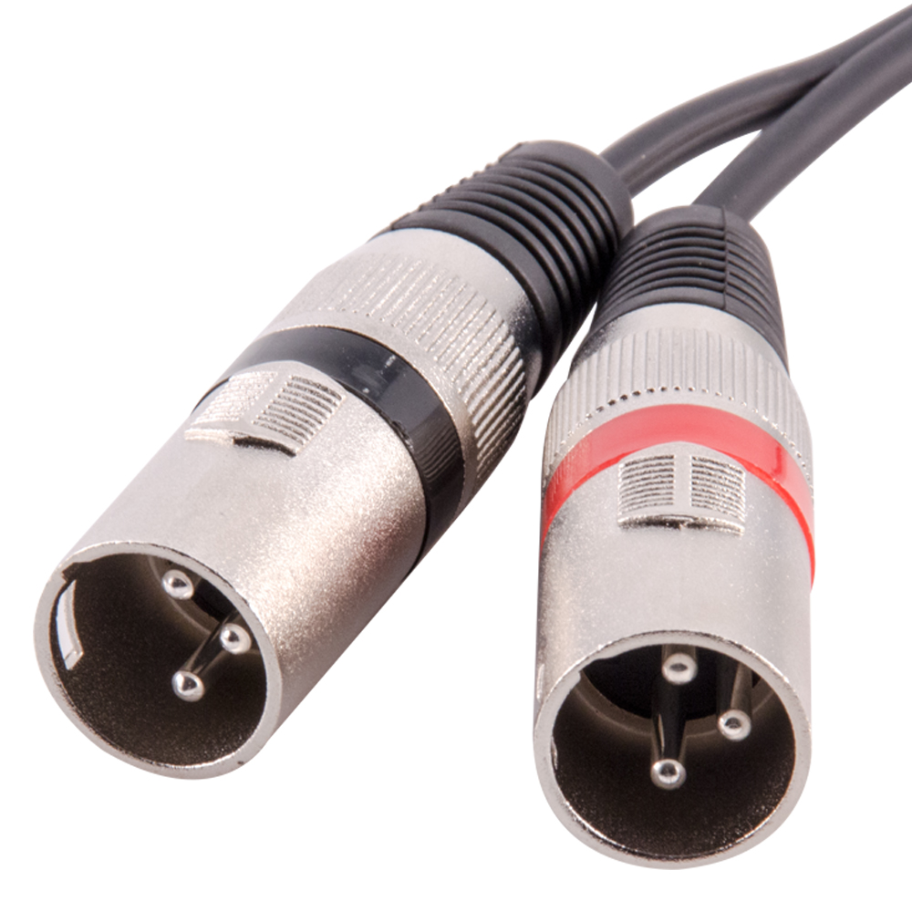 Seismic Audio Dual XLR Male to Dual RCA Male Stereo Cable for Audio Speakers, Subwoofer, AXFRM-2X3, 3 Feet Long - image 2 of 3