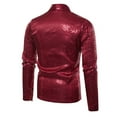 thumbnail image 4 of JXMVOJ Mens Sequin Coat Suit Jacket Party Show Tux Dress Coat Hatless Casual Loose Coat, 4 of 4