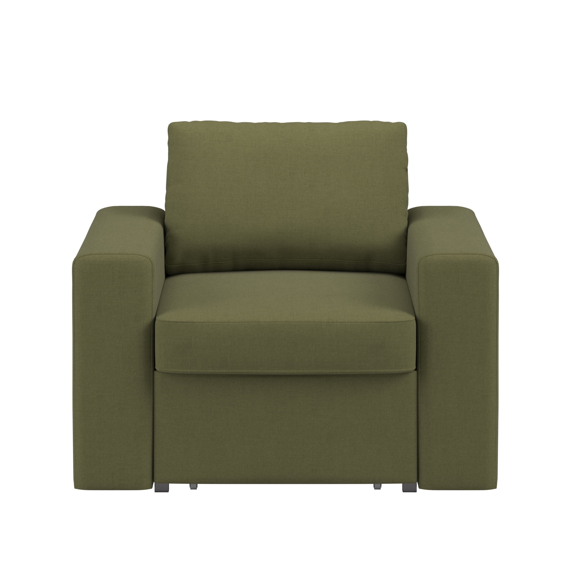 Weston Home Glen Park Modern Accent Chair with Hidden Storage, Green