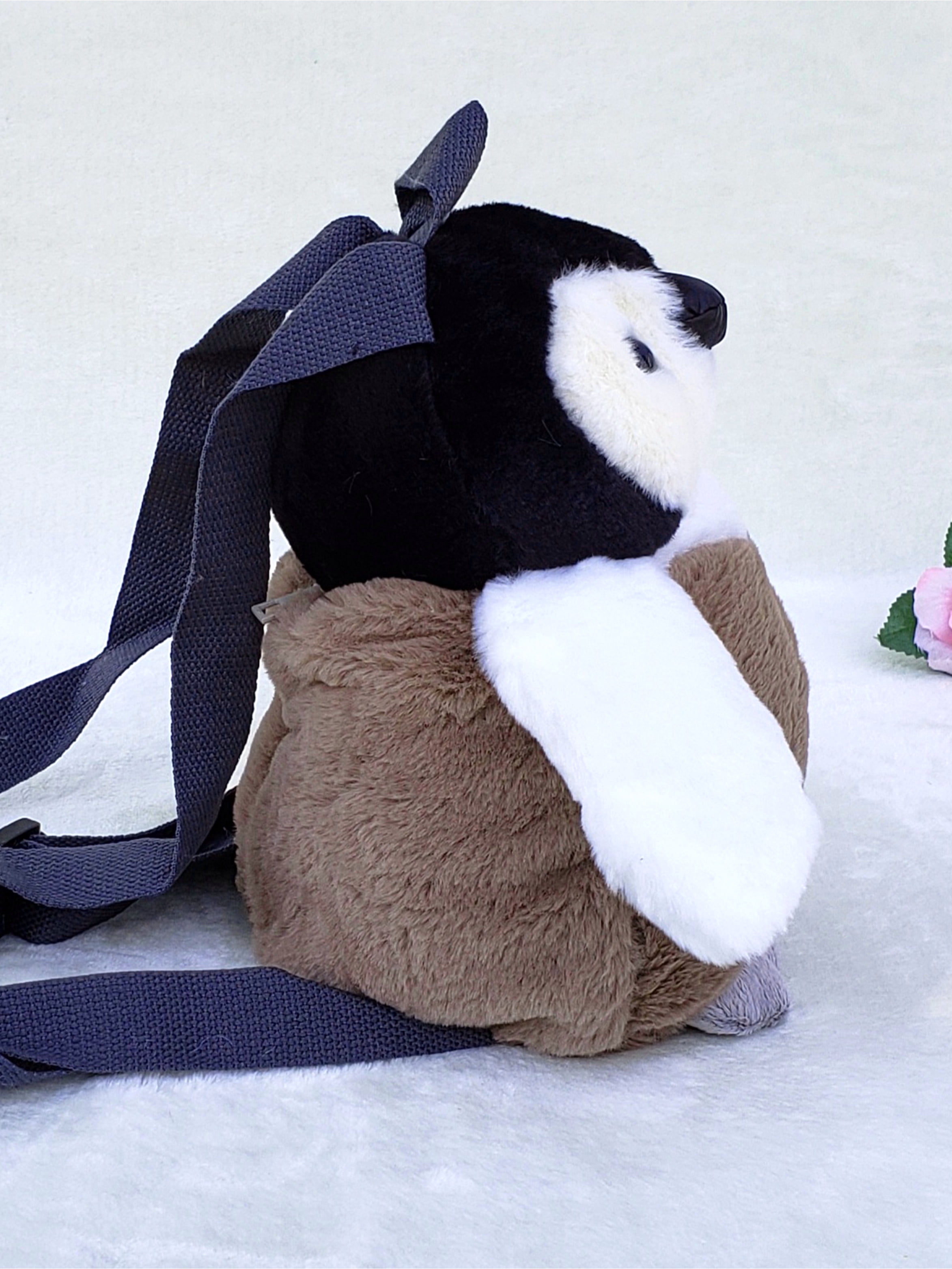 LoveMyBag Penguin Backpack Soft Plush Cute Animal Bag 12 T x 9 W, Straps  33 Adjustable All Ages 