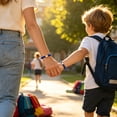thumbnail image 4 of Parent Child Matching Heart Bracelets with Greeting Card, Blue Woven Wristband Set for First Day of School, 4 of 6