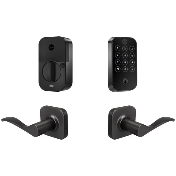 Yale Assure Lock 2 Touchscreen with Wi-Fi and Norwood Lever in Black Suede