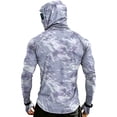thumbnail image 5 of LTTVQM Long Sleeve Shirts for Men with Face Cover UPF 50+ Sun Protection Camo Hoodie Running Rash Guard Lightweight Shirts Athletic Trendy Tops Gray L, 5 of 10