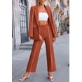 thumbnail image 4 of Traje PRETTYGARDEN Blazer Oversize Rojo Ladrillo Pantalón Palazzo Talle S - Pequeño, 4 of 8