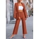 thumbnail image 4 of Traje PRETTYGARDEN de Dos Piezas Rojo Ladrillo XXL Blazer y Pantalones, 4 of 8