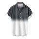 thumbnail image 4 of Mens Casual Manga Corta Botón Abajo Camisas Turndown Cuello Blusa de Impresión, Poliéster Ligero Top de la Moda para el Verano Al Aire Libre Y el Uso Diario, 4 of 6